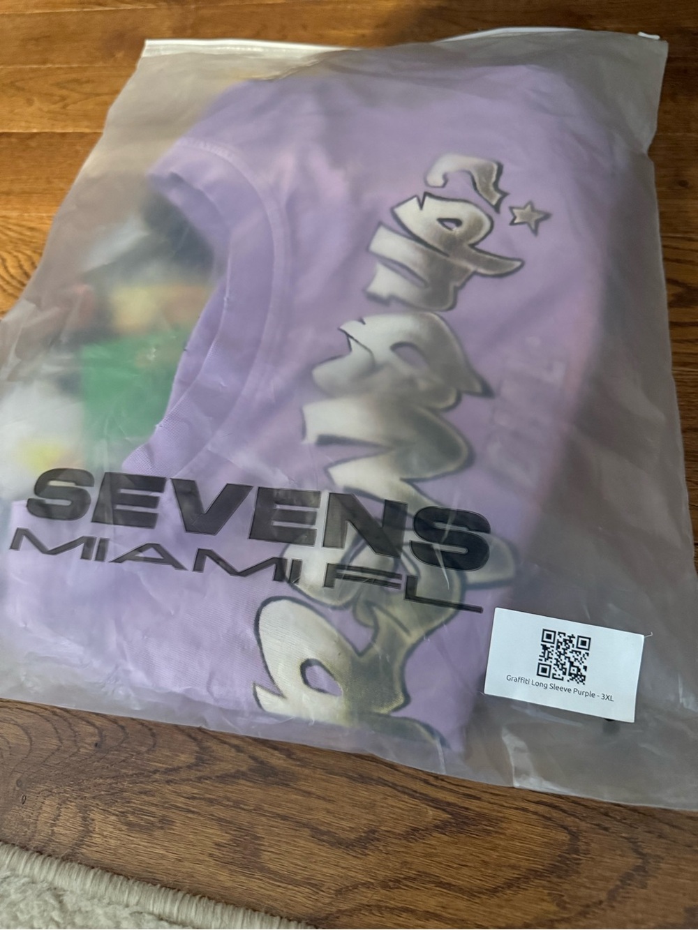 NWT SZ XXXL The Triple Sevens Club "Graffiti" Player Long Sleeve Tee (Purple)